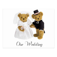 teddie wedding post cards