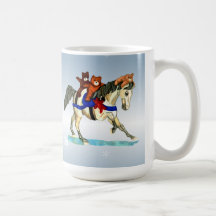 Teddies on Grey Horse Winter Joy Mug