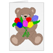 teddies tulips card