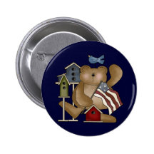 Teddy Bear 4th of July Pin