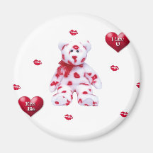 Teddy Bear and Lips Magnet