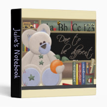 Teddy Bear at School 3 Ring Binders