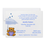 Teddy Bear Baby Boy Sprinkle Shower Invitation