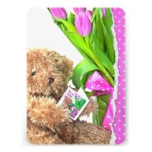 Teddy Bear Baby Girl Shower Personalized Invitation