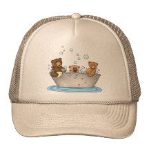 Teddy Bear Bathtime Mesh Hat