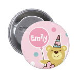 Teddy Bear Birthday Button - Customized