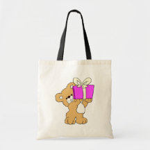 Teddy Bear Birthday Canvas Bags