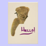 Teddy bear breaking through paper invitations