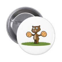 Teddy Bear Cookies Pinback Button