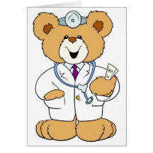 Teddy Bear Doctor Greeting Card