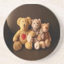 Teddy Bear Family Beverage Coasters
