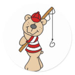 Teddy Bear Fishing stickers