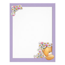 Teddy Bear Flowers Letterhead