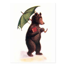 Teddy Bear Goes to Church Postcard