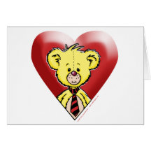 Teddy Bear Heart Card