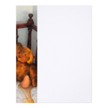 Teddy Bear in Crib Letterhead Design