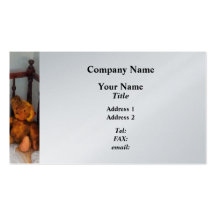 Teddy Bear in Crib - Platinum Business Cards