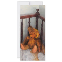 Teddy Bear in Crib Rack Card Template