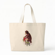 Teddy Bear Irons Clothes Tote Bags