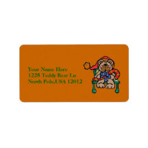 Teddy bear label
