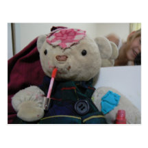 teddy bear Lip gloss Post Card
