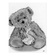 Teddy Bear Little Fairy  Postcard