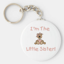 Teddy Bear Little Sister Tshirts and Gifts Key Chains