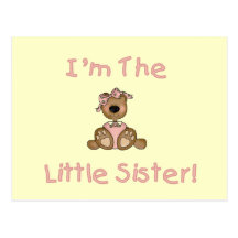 Teddy Bear Little Sister Tshirts and Gifts Post Card