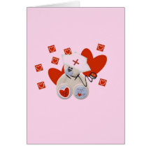 Teddy Bear Nurse Love Tshirts and Gifts Card