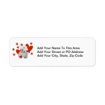 Teddy Bear Nurse Love Tshirts and Gifts Return Address Labels