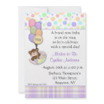 Teddy Bear Pastel Baby Shower Invitation