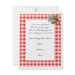 Teddy Bear Picnic with Red and White Tablecloth invitations