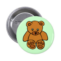 Teddy Bear Pinback Button