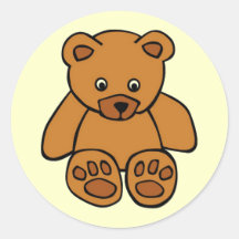 Teddy Bear Round Stickers