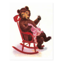 Teddy Bear Sewing Clothes Postcards