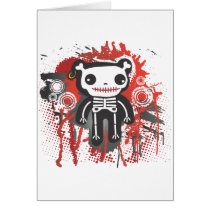 teddy bear skeleton bloody grunge cards