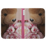 teddy bear smells the roses Kindle case