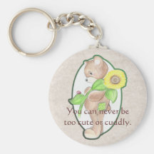Teddy bear, sunflower, ladybug keychain