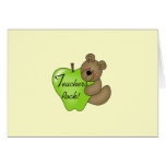 Teddy Bear Teachers Rock Tshirts and Gifts Card