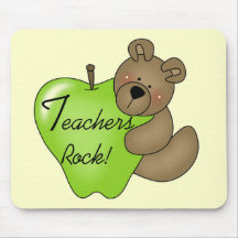 Teddy Bear Teachers Rock Tshirts and Gifts Mouse Pads