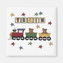 Teddy Bear Train T-shirts and Gifts Magnets