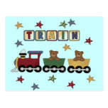 Teddy Bear Train T-shirts and Gifts Postcards