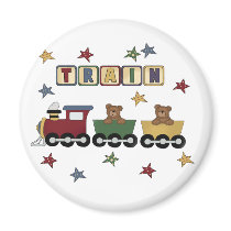 Teddy Bear Train Tshirts and Gifts Magnets