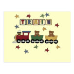 Teddy Bear Train Tshirts and Gifts Post Cards