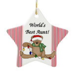 Teddy Bear World's Best Aunt Ornament