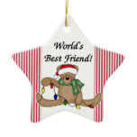 Teddy Bear World's Best Friend Ornament