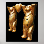 Teddy Bears and Heart Print