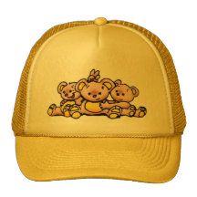 Teddy bears cap trucker hat