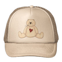 Teddy Bears Heart Mesh Hat