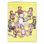 Teddy Bears Play Ring Around the Rosie cards